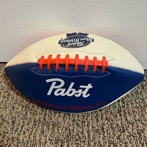 Pabst Blue and White Football